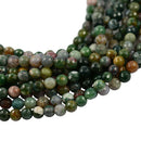 8 mm Natural Faceted Fancy Indian Blood Agate Loose Spacer Beads 15'' Round