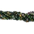 8 mm Natural Faceted Fancy Indian Blood Agate Loose Spacer Beads 15'' Round