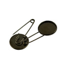 Blank Vintage Safety Brooch Pins Fashion Jewelry 20mm Black
