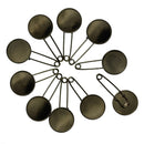 Blank Vintage Safety Brooch Pins Fashion Jewelry 20mm Black