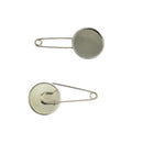 Blank Vintage Safety Brooch Pins Fashion Jewelry 20mm Black Pack Of 10PCS