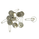 Blank Vintage Safety Brooch Pins Fashion Jewelry 20mm Black Pack Of 10PCS