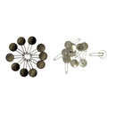 Blank Vintage Safety Brooch Pins Fashion Jewelry 20mm Black Pack Of 10PCS