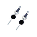 Pair Of Women Girls Ladies Dangle Earrings Fashion Jewelry Birthday Party Gift Silver Black