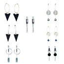 Pair Of Women Girls Ladies Dangle Earrings Fashion Jewelry Birthday Party Gift Black