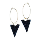 Pair Of Women Girls Ladies Triangle Dangle Earrings Fashion Jewelry Birthday Party Gift Black