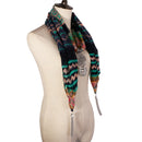 Women Vintage Ethnic Jewelry Tassel Pendant Necklace Voile Pattern Fringe Scarf