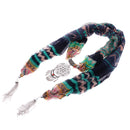 Women Vintage Ethnic Jewelry Tassel Pendant Necklace Voile Pattern Fringe Scarf