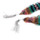 Women Vintage Ethnic Jewelry Tassel Pendant Necklace Voile Pattern Fringe Scarf