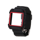 Easy Install Snap-On Design Watch Band With Frame Wrist Strap Replacement COMPATIBLE FOR Fitbit Blaze 23mm Red