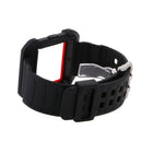 Easy Install Snap-On Design Watch Band With Frame Wrist Strap Replacement COMPATIBLE FOR Fitbit Blaze 23mm Red
