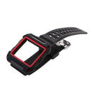 Easy Install Snap-On Design Watch Band With Frame Wrist Strap Replacement COMPATIBLE FOR Fitbit Blaze 23mm Red
