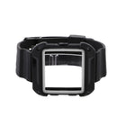 Easy Install Snap-On Design Watch Band With Frame Wrist Strap Replacement COMPATIBLE FOR Fitbit Blaze 23mm White