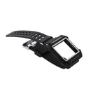 Easy Install Snap-On Design Watch Band With Frame Wrist Strap Replacement COMPATIBLE FOR Fitbit Blaze 23mm White