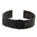 Adjustable Size 22mm Stainless Steel Watch Band Strap COMPATIBLE FOR Samsung Gear S3 Classic Frontier Black