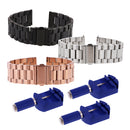 Easy Install Stainless Steel Strap Watch Band COMPATIBLE FOR Fitbit Blaze Watch+ Watch Band Remover Tool Silver