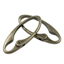 2pcs Oval Snap Hook Carabiner D-Ring Key Chain Clip Keychain Hiking Camp