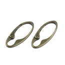 2pcs Oval Snap Hook Carabiner D-Ring Key Chain Clip Keychain Hiking Camp