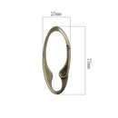 2pcs Oval Snap Hook Carabiner D-Ring Key Chain Clip Keychain Hiking Camp
