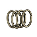 4pcs Antique Silver Oval Carabiner Spring Snap Clip Hook Keychain Hiking