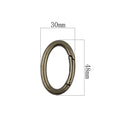 4pcs Antique Silver Oval Carabiner Spring Snap Clip Hook Keychain Hiking