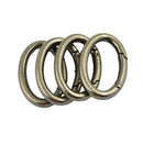 4pcs Antique Silver Oval Carabiner Spring Snap Clip Hook Keychain Hiking