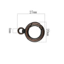 12pcs Round Spring Snap Circle Carabiner Snap Hook Keychain 20mm With Loop