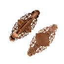 2pcs Antique Copper French Clip Barrette Cabochon Blank Setting Base Finding