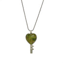 1 Piece Beads Chain Pendant Heart Key Pendant Key To My Heart Classic Rhinestone Fancy Necklace