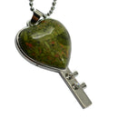 1 Piece Beads Chain Pendant Heart Key Pendant Key To My Heart Classic Rhinestone Fancy Necklace