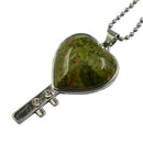 1 Piece Beads Chain Pendant Heart Key Pendant Key To My Heart Classic Rhinestone Fancy Necklace