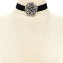 Choker Collar Necklace Pendant Choker Party Evening Club Rose Flower Charms