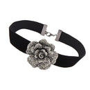 Choker Collar Necklace Pendant Choker Party Evening Club Rose Flower Charms