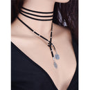 61 inches Black Velvet Cord String Choker Necklace Wrap Tie Bolo DIY Necklace