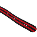 Durable Nylon Watch Band Strap 22mm/25cm Black Red