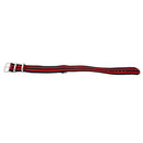 Durable Nylon Watch Band Strap 22mm/25cm Black Red