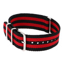 Durable Nylon Watch Band Strap 22mm/25cm Black Red