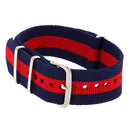 Durable Nylon Watch Band Strap 22mm/25cm Blue Red