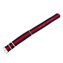 Durable Nylon Watch Band Strap 22mm/25cm Blue Red
