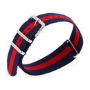 Durable Nylon Watch Band Strap 20mm/23.5cm Blue Red