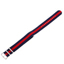 Durable Nylon Watch Band Strap 20mm/23.5cm Blue Red