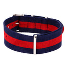 Durable Nylon Watch Band Strap 20mm/23.5cm Blue Red