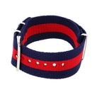 Durable Nylon Watch Band Strap 20mm/23.5cm Blue Red