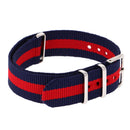 Durable Nylon Watch Band Strap 18mm/24.5cm Blue Red