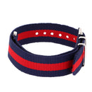 Durable Nylon Watch Band Strap 18mm/24.5cm Blue Red
