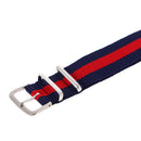 Durable Nylon Watch Band Strap 18mm/24.5cm Blue Red