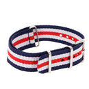 Durable Nylon Watch Band Strap 18mm Blue White