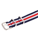 Durable Nylon Watch Band Strap 18mm Blue White
