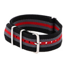 Durable Nylon Watch Band Strap 20mm Black Gray Red