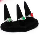 Finger Ring Display Case Stand Jewelry Organiser 6x8cm Black